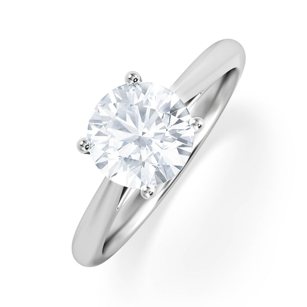 1.50ct Diamond Engagement Ring Elysia Lab F/VS1 IGI Certified Platinum